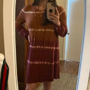 Women’s Long Sleeve Tie Dye Dress, size M